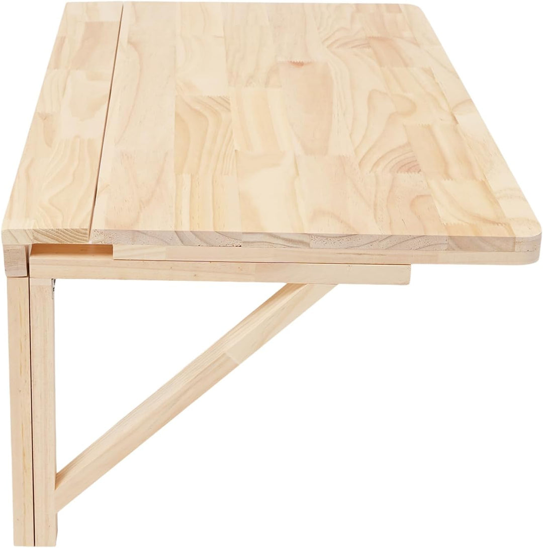 Wandklapptisch,Wandmontierter Klapptisch aus Kiefernholz, faltbar &amp; platzsparend, Für Balkon, Büro,