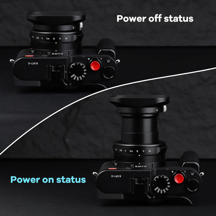 Haoge Gegenlichtblende aus Metall, quadratisch, für Leica D-Lux 8 Kamerazubehör, 43 mm, Schraub-Gege