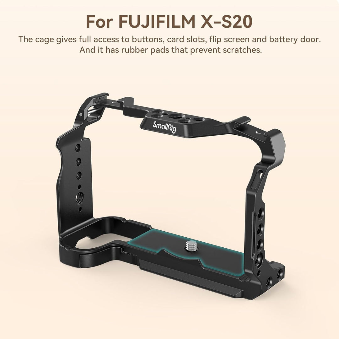SMALLRIG X-S20 Cage Kamerakäfig für FUJIFILM X-S20 Camera, Vollkäfig aus Aluminiumlegierung, mit Sch