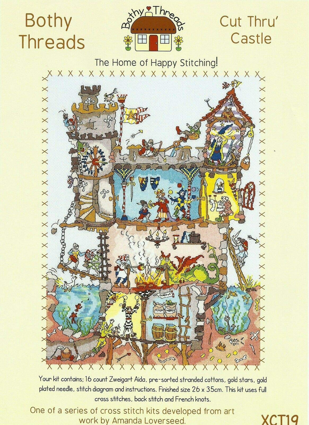 Bothy Threads Kreuzstich-Set "Schloss", 26x35cm, XCT19, Zählmuster