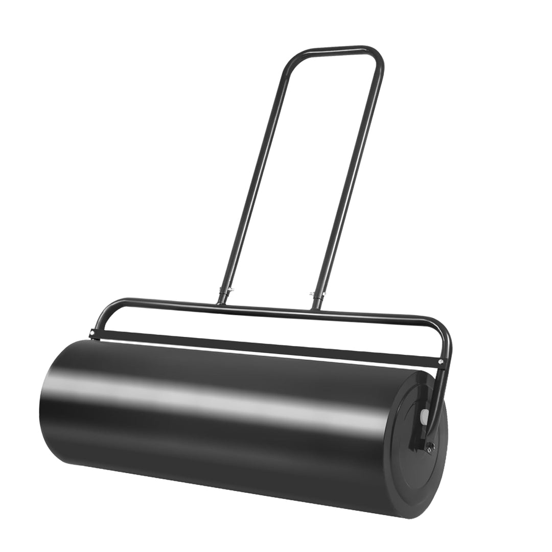 COSTWAY Rasenwalze Handwalze 63L, Gartenwalze mit Griff, Ø 30CM, befüllbar mit Wasser/Sand, Schwerla