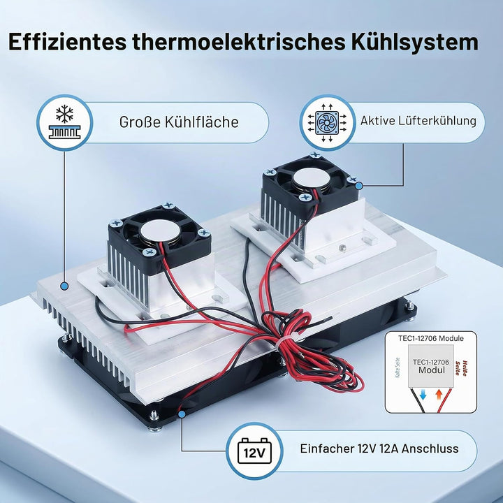 FTVOGUE Thermoelektrischer Peltier-Kühler Kühlsystem Kühlkörper Wärmeleitmodul Halbleiter-Kühlsystem
