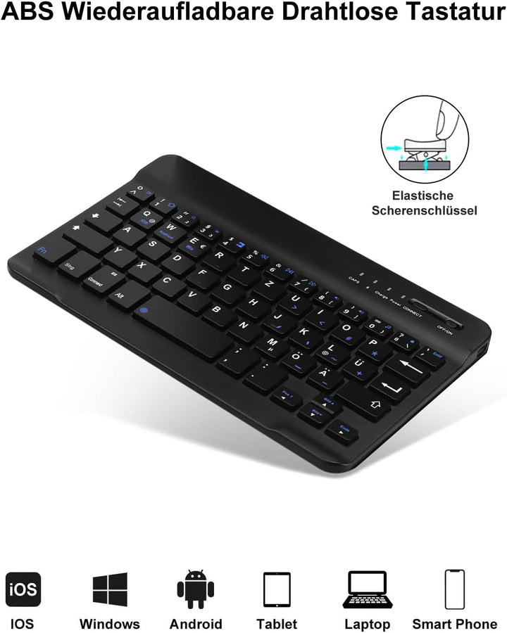 FOGARI Tastatur für iPad mini 7 (A17 Pro) 2024/Mini 6 2021 8.3 Zoll, QWERTZ Deutsches Tastatur Magne