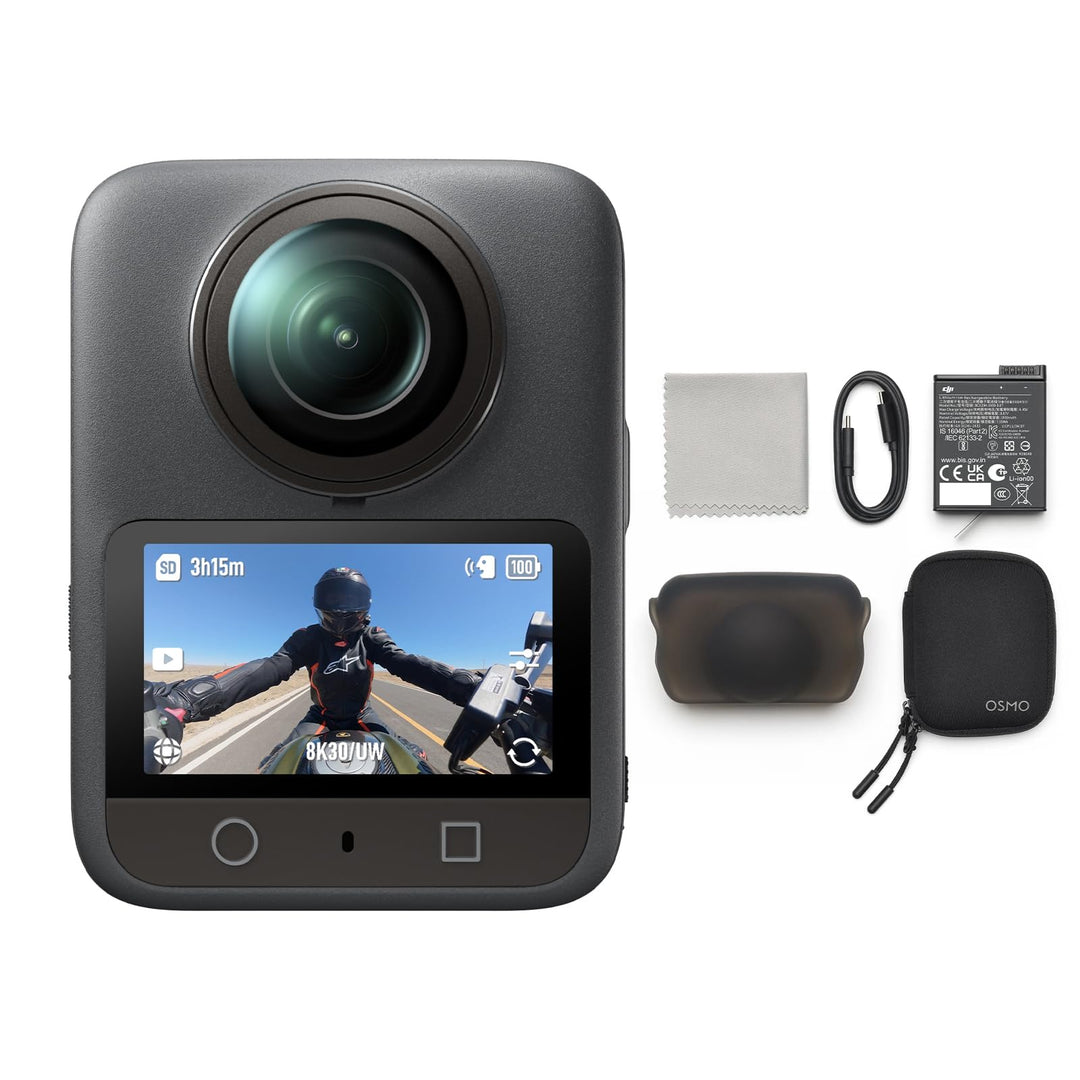 DJI Osmo 360 Standard Combo – 360 Grad Kamera mit 1-Zoll Sensor, Natives 8K-360° Video, 120MP Panora