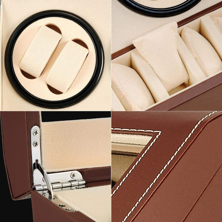 LINGFANSTORE Automatische Uhrenbeweger Box,luxuriöser Uhrenbeweger,Uhrengehäuse mit leisem Mabuchi M