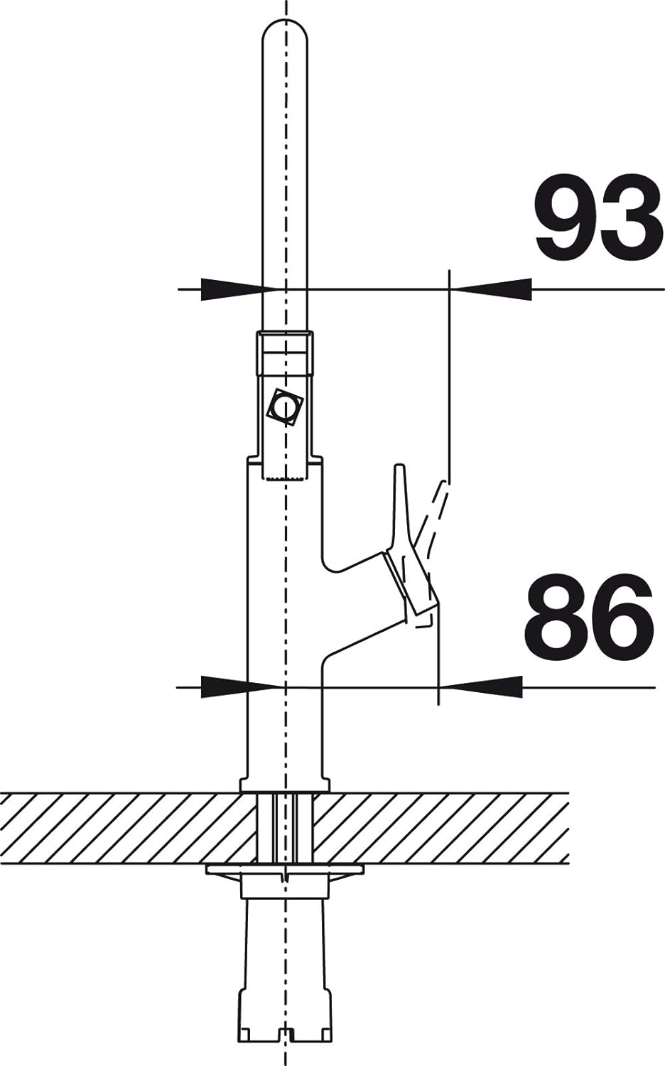 Blanco 522407 SOLENTA-S Senso UltraResist S Küchenarmatur, 230 V, Edelstahl Finish Sensor Hebel rech
