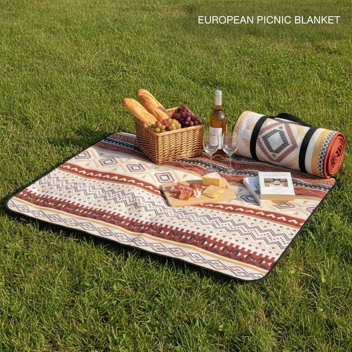 Extra grosse Picknickdecke 150x200 cm wasserdicht – Outdoor Matte für Camping, Strand & Wiese, Beige