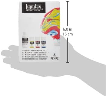 Liquitex 3699381 Soft Body Acrylfarbe Technik Set, 3 Acrylfarben und 1 Giessmedium in glänzend Pouri