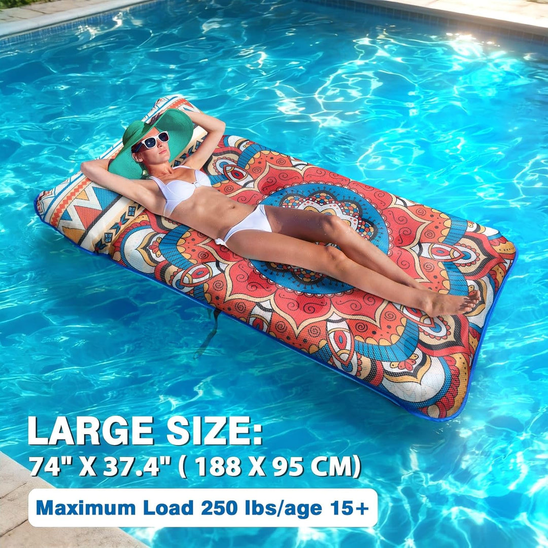 WERNNSAI Luftmatratze Pool- Luftmatratze Wasser Hängematte für Erwachsene Bohemian, Bohemian