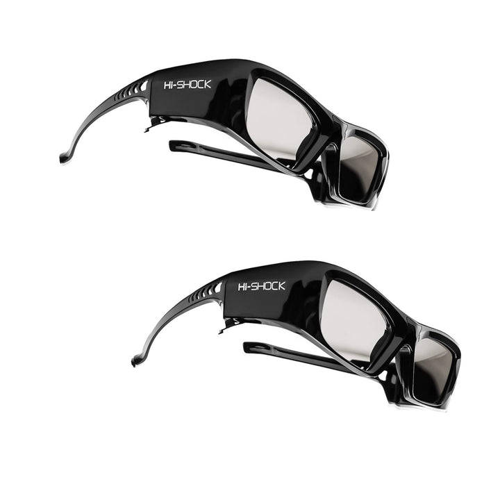 2X Hi-Shock BT/RF Pro Black Diamond | Bluetooth 3D Brille für 3DTV & 3D-RF Beamer von Sony, Epson, J