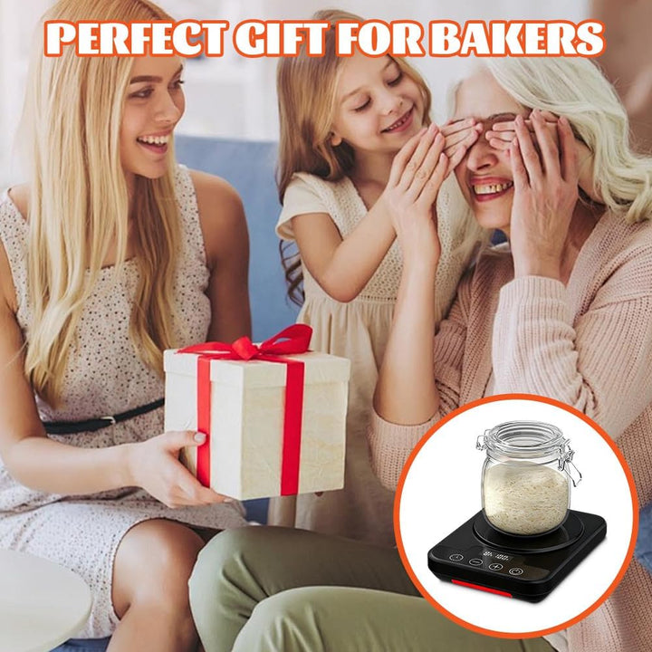 Sauerteig Starter Warmer, Warmhaltematte für Sauerteigstarter, Präzise Temperaturregelung 1°C (21-49