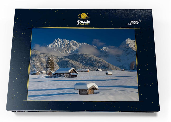 Heustadel bei Mittenwald mit Wörner und Karwendelgebirge - Premium 1000 Teile Puzzle - MyPuzzle Sond