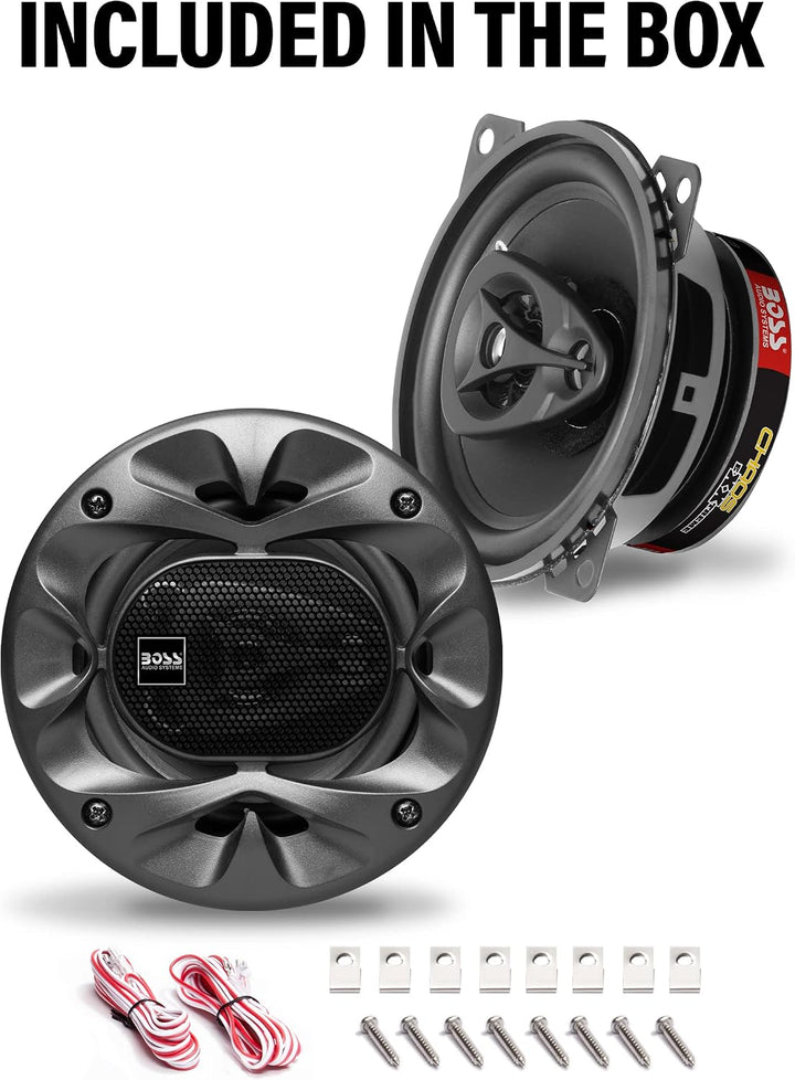 Boss Audio 2 Systems CH4230B 10 cm 4" 3-Wege Koaxiallautsprecher schwarz 112,5 Watt RMS und 225 Watt