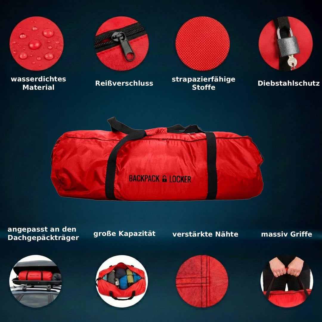 Rucksackhülle mit Vorhängeschloss - Anti-Diebstahl Reisetasche für Flugreisen, Wasserabweisender Ruc
