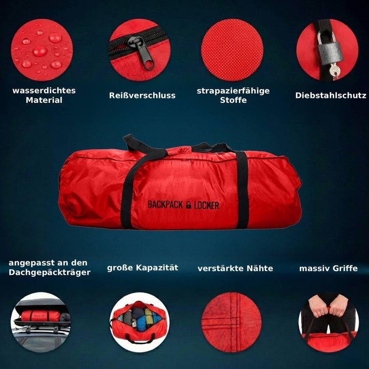 Rucksackhülle mit Vorhängeschloss - Anti-Diebstahl Reisetasche für Flugreisen, Wasserabweisender Ruc
