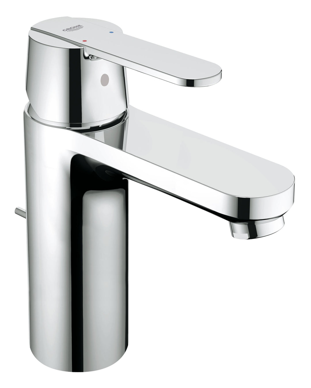 GROHE Get - Einhand-Waschtischarmatur (mittelhohe Ausführung, Zugstangen Ablaufgarnitur, variabel ei