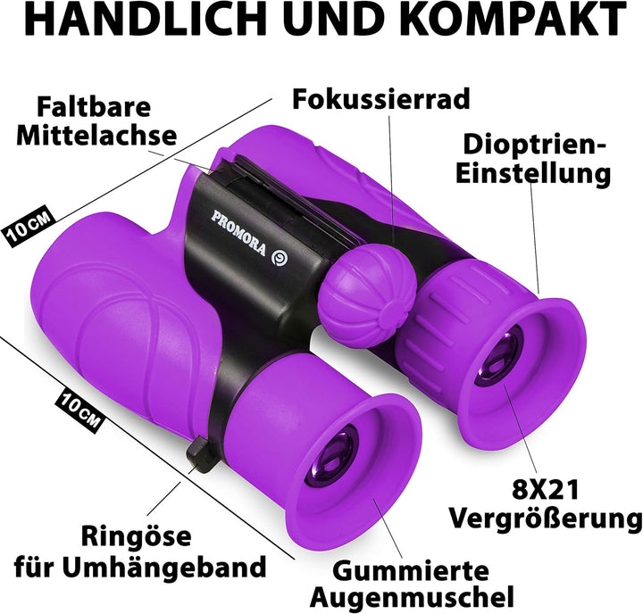 Fernglas für Kinder - Optimales Geschenk für kleine Jungen und Mädchen - Starke Vergrösserung 8X21 –