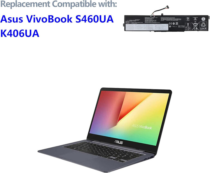 Swark Laptop Akku L17M3PB1 L17D3PB0 Replacement Kompatibel mit Asus VivoBook S460UA K406UA S460U Ser