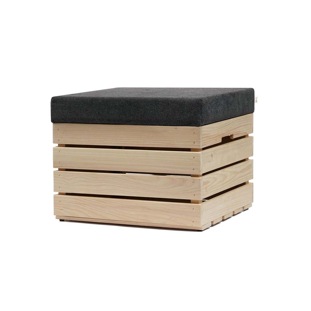 GrandBox Sitzhocker aus Holz 37x40x50 Polster, Sitztruhe Hocker mit Stauraum, Sitzbank, Sitzpouf, Si