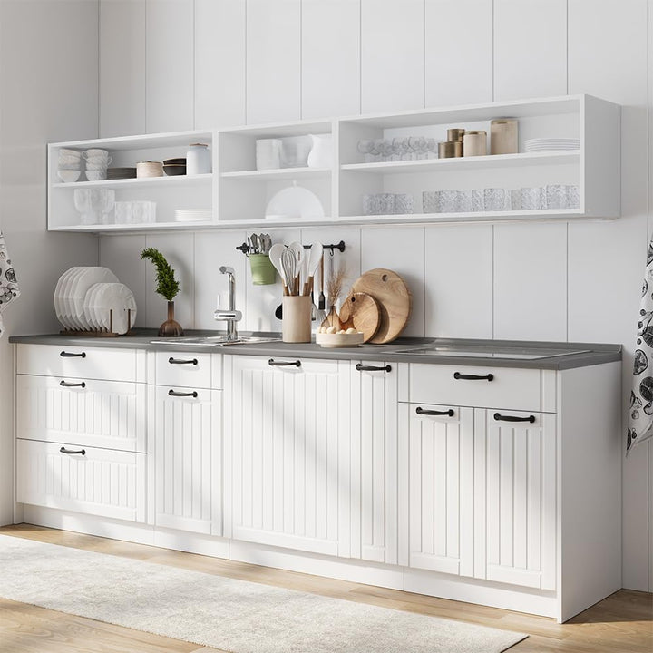Vicco Apothekerschrank Fame-Line, Weiss Landhaus/Weiss, 20 cm | ohne Arbeitsplatte, zur Kombination