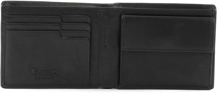 Esquire Harry - Geldbörse 8cc 11.5 cm RFID CARDSAFE Black Schwarz, Schwarz