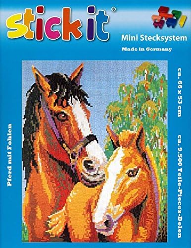 stickit Mini Stecksystem Pferd mit Fohlen ca. 9.500 Teile Nr. 41217