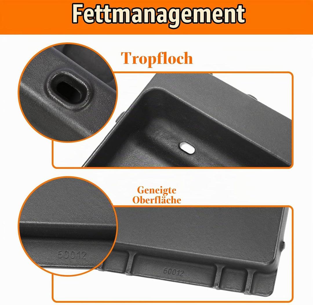 Denmay 44 x 30,5cm Gusseisen Grillplatte für Weber Spirit I II 300 Serie E310 E320 E330, S310 S320 S