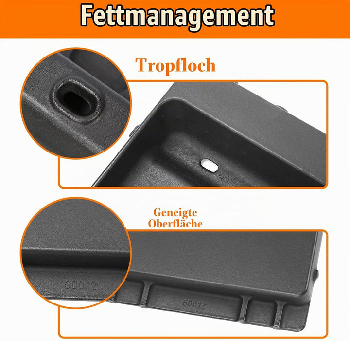 Denmay 44 x 30,5cm Gusseisen Grillplatte für Weber Spirit I II 300 Serie E310 E320 E330, S310 S320 S