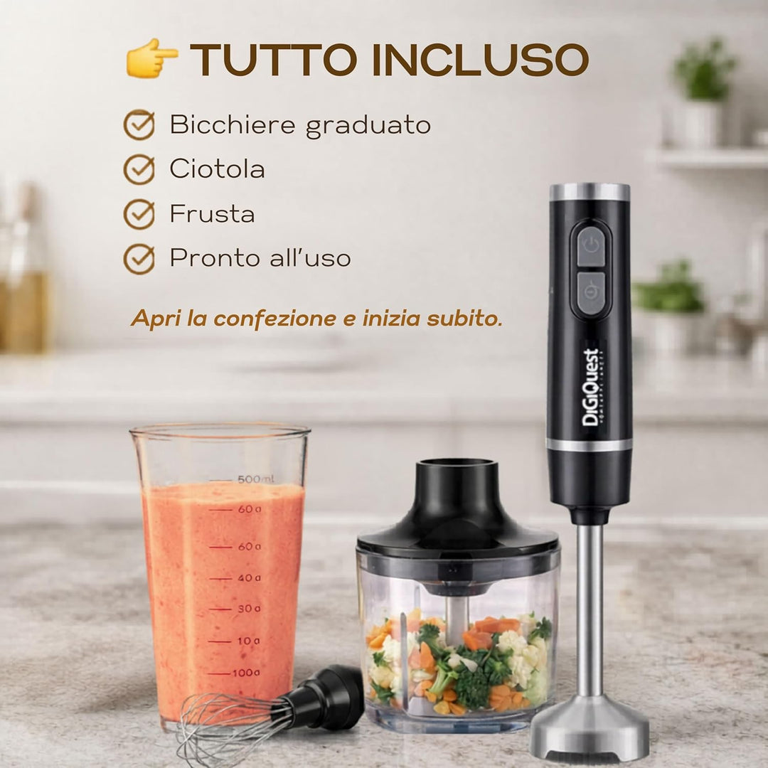 Frullatore Ad Immersione Multiuso - Handy 400 Full - 3 in 1 Digiquest