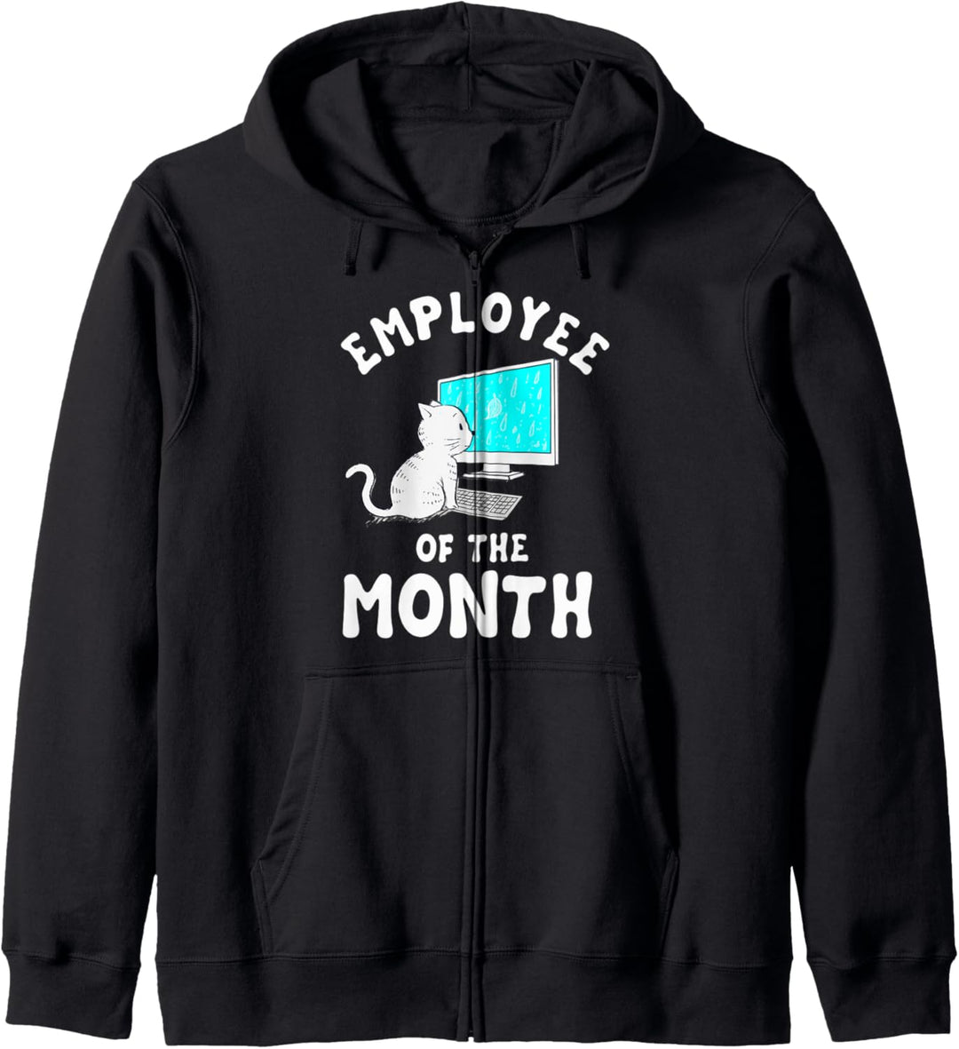 Employee of The Month | Work From Home Cat Computer Kapuzenjacke