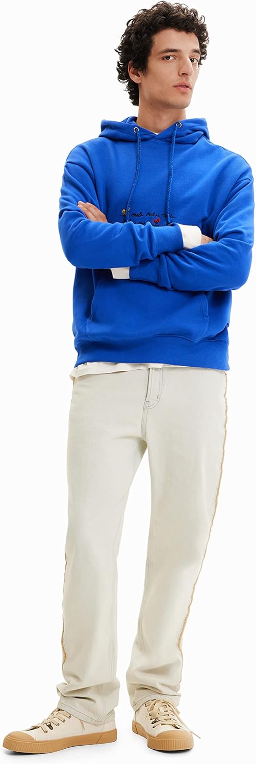 Desigual Herren Sweat_POL L Blau, L Blau