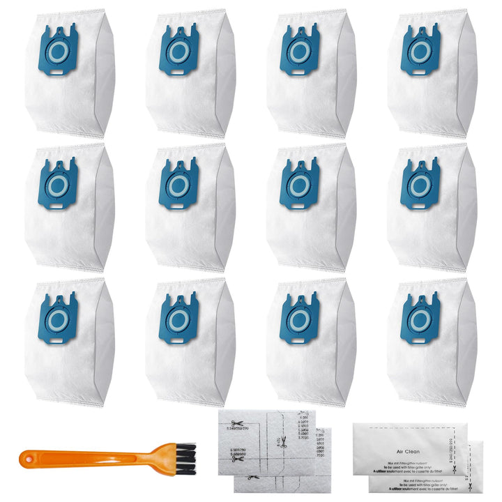 12 Staubsaugerbeutel kompatibel mit Miele GN, 3D Effizienz passend für Classic C1, komplett S2/S5/S8