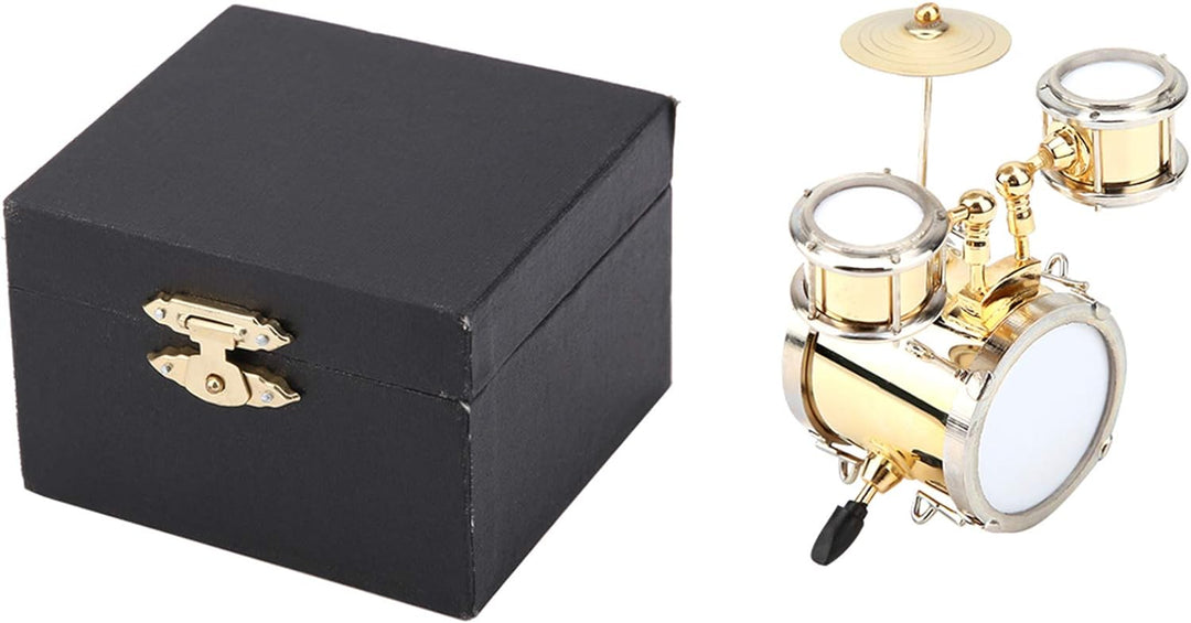 Miniatur-Musikinstrument-Modell, Nachbildung, Schlagzeug, Ornament, Schlagzeuger, Wohnkultur mit Box