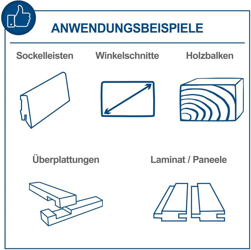 Scheppach HM254 Kappzugsäge mit Softstart & Laser - 2000W Leistung |Ø 255mm Sägeblatt | Schnittbreit