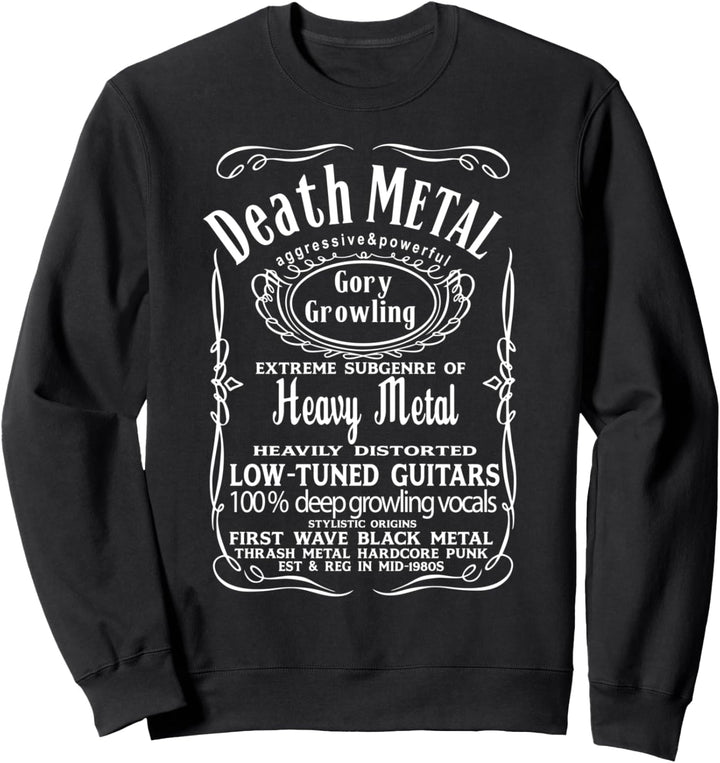 DEATHMETAL HEAVY DEATH METAL für Rock musik fans und Rocker Sweatshirt