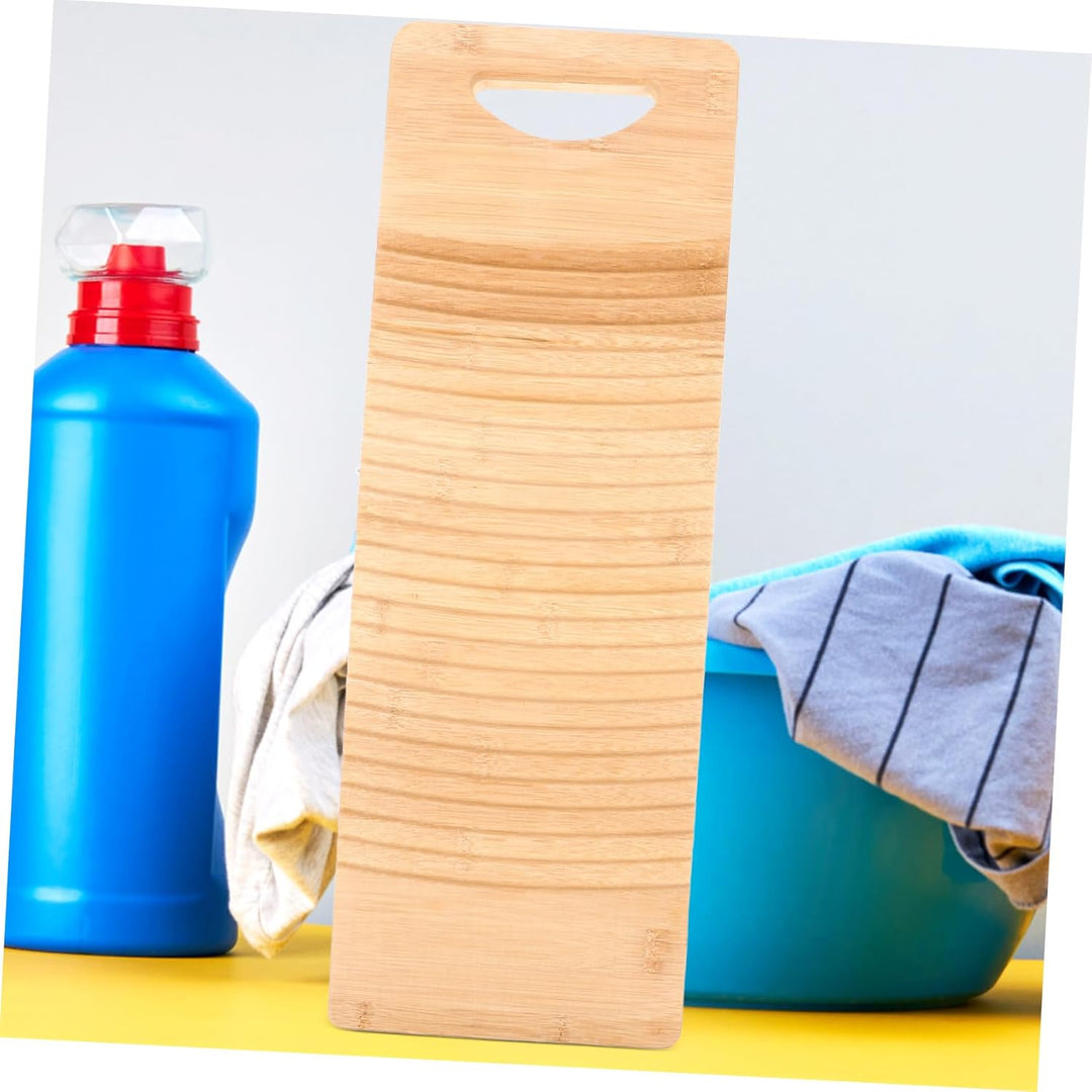 Cabilock Waschbrett Holz Wäsche Waschen Bord Schrubben Bord 50X15cm für Haushalt Shirts Kleidung Unt