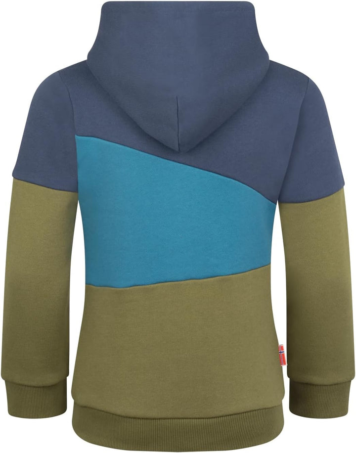 Trollkids Kids Alesund Sweater 116 Mystic Blue/Dark Marine/Pine Green, 116 Mystic Blue/Dark Marine/P