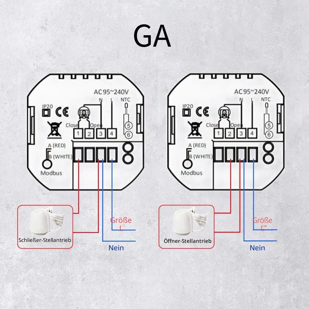 MOES WLAN Smart Thermostat, Warmwasser Thermostat Fussbodenheizung, Programmierbar Raumthermostat Fü