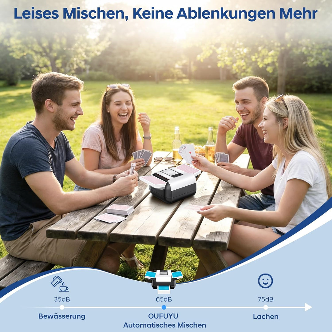 Automatischer Kartenmischer 1-2 Deck, Automatischer Mischmaschine Karten, Wiederaufladbarer Kartenmi