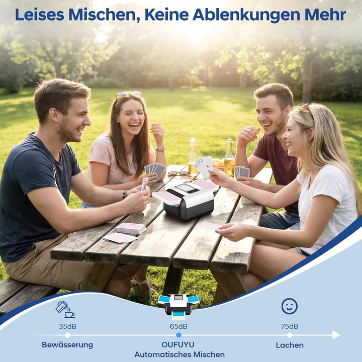 Automatischer Kartenmischer 1-2 Deck, Automatischer Mischmaschine Karten, Wiederaufladbarer Kartenmi