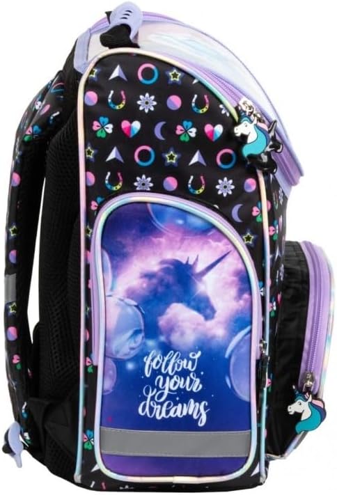 Goldkids - Schulranzen für Jungen und Mädchen, 6er-Set - Schul-Rucksack für Kinder mit Schuhbeutel F