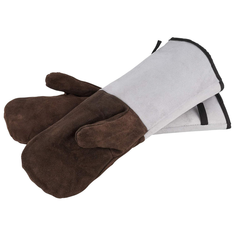 APS Backhandschuhe, Grillhandschuhe, Ofenhandschuhe, extrem hitzebeständig bis 250°C, Leder, Einheit