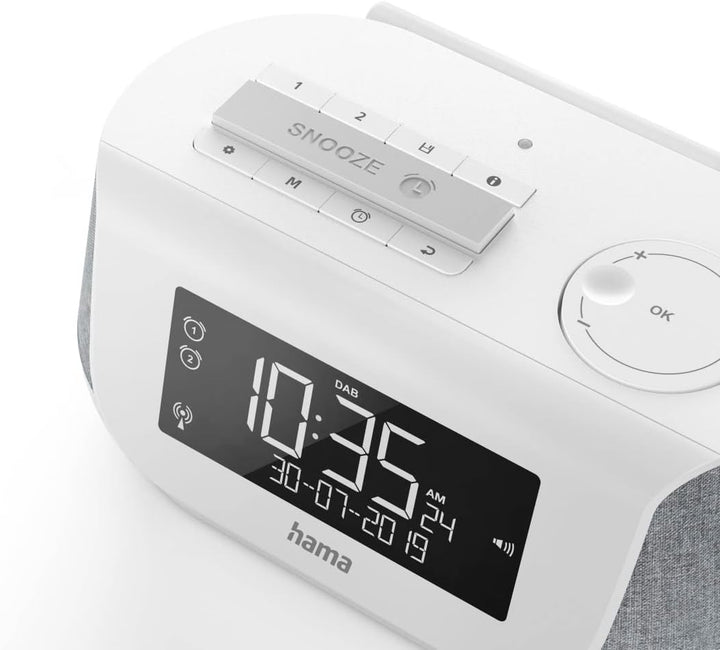 Hama Radiowecker mit Stereo-Digitalradio, Bluetooth, USB-Ladefunktion, DR36SBT (digitales Uhrenradio