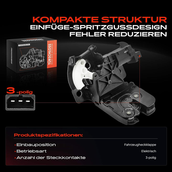 Frankberg 1x Heckklappenschloss Heckklappe Kompatibel mit A4 Avant 8ED B7 Kombi 1.6L-4.2L 2004-2008