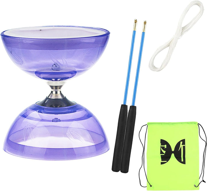 Diabolo Freiläufer mit kugellager Dreifache Lagerung Set, 4 Farben Dreifach Gelagertes Diabolo mit E