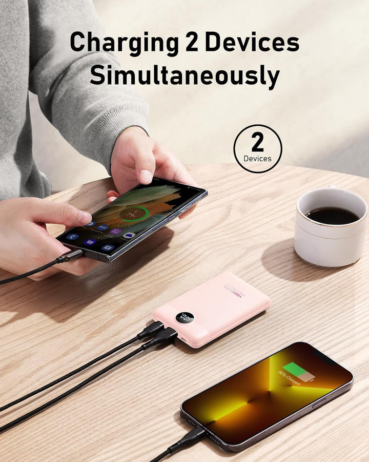 Powerbank 10000mAh VEEKTOMX Power Bank Klein Aber Stark 22,5W Mini Power Bank PD3.0 QC3.0 USB C Exte