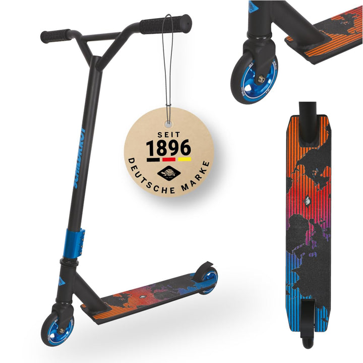 Schildkröt Stunt Scooter Untwist, wertiger Stuntscooter mit Alu-Felge, 100 mm PU Räder, für tolle Tr