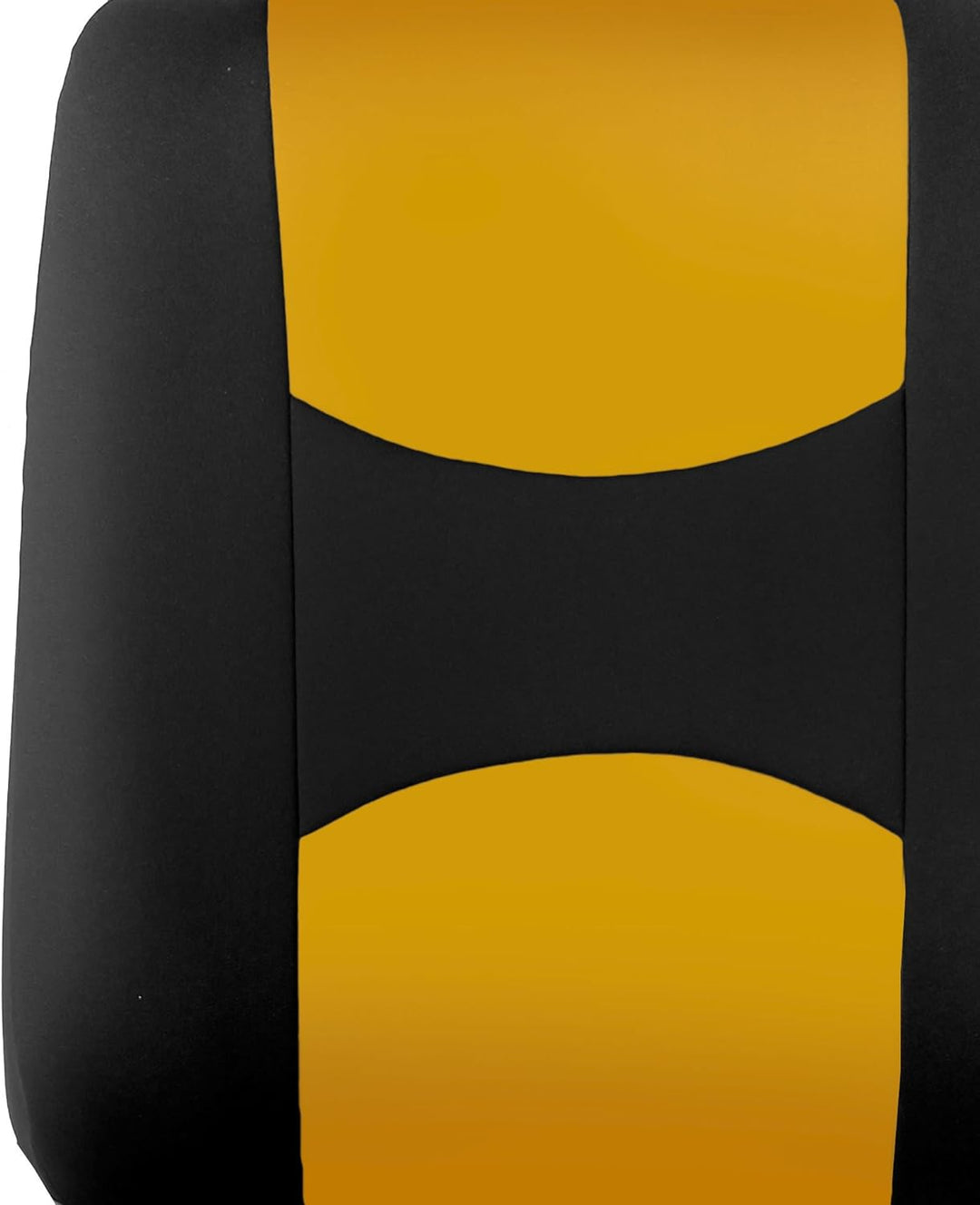 FH GROUP FB050YELLOW114 Vollen Satz Flachgewebe-Autositzbezüge, Gelb, Anzahl 8 Gelb/Schwarz, Gelb/Sc