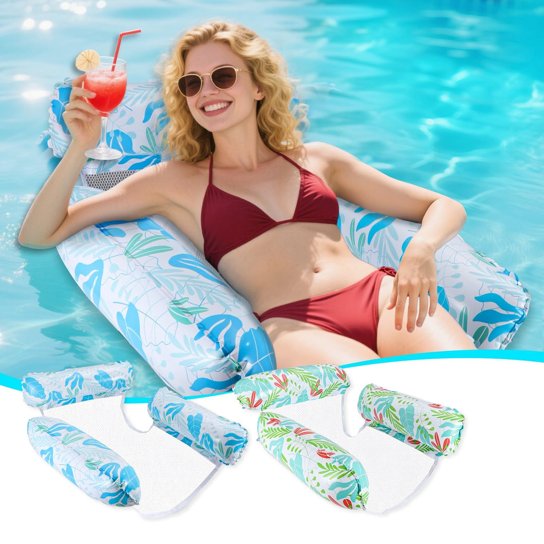 Luftmatratze Pool Wasser Wasserhängematte, 2 Stück Mehrzweck Pool-Hängematte mit Schwimmenden Stühle
