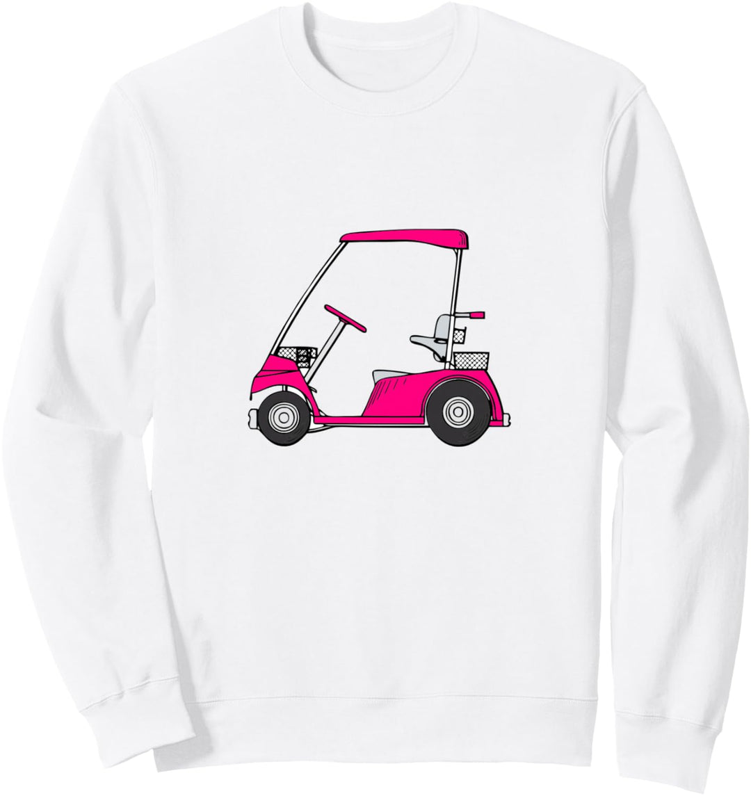 Pinker Golfwagen. Sweatshirt